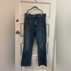 MOTHER Straight Leg Jeans in Dark Indigo Wash